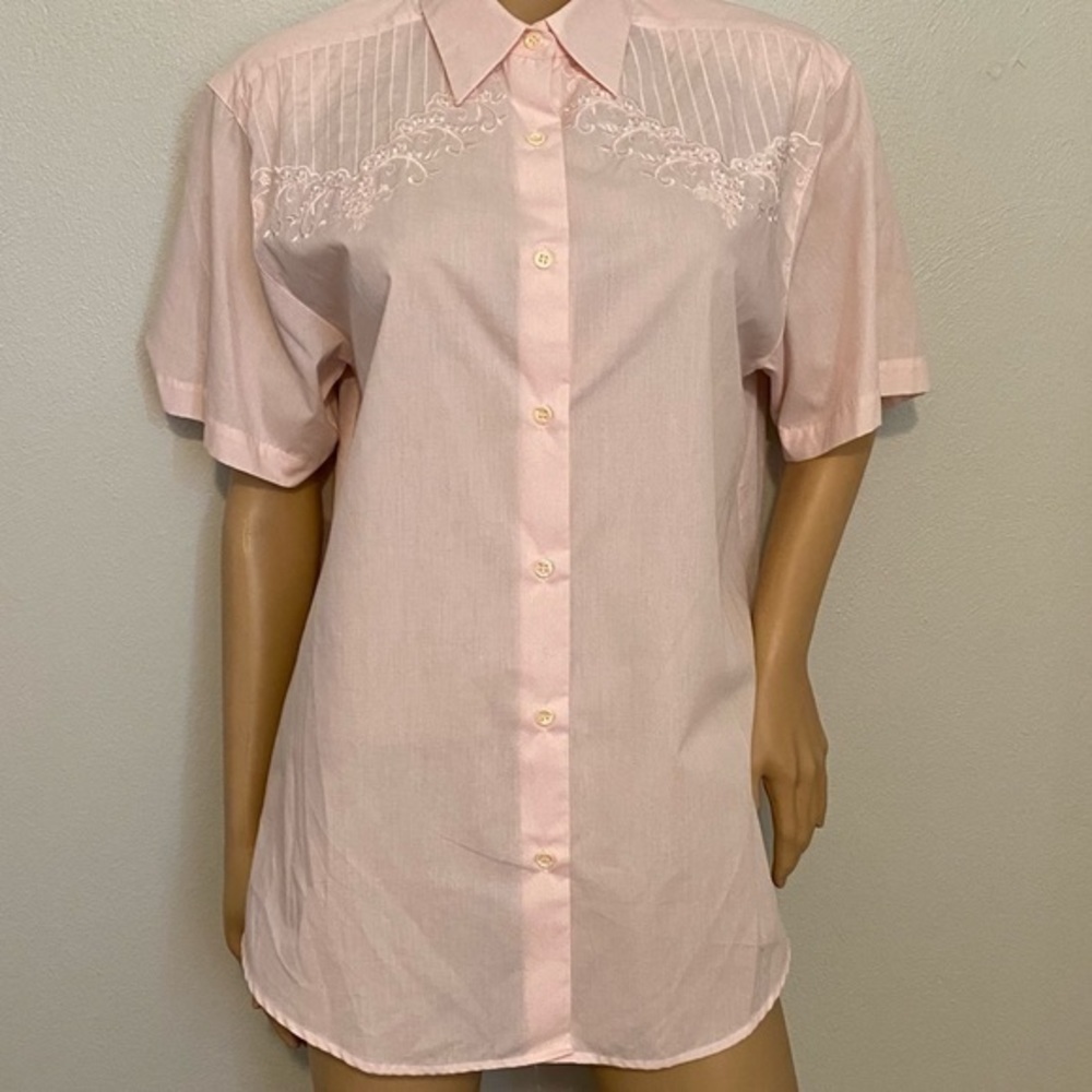 David Mathews pink shirt size 10